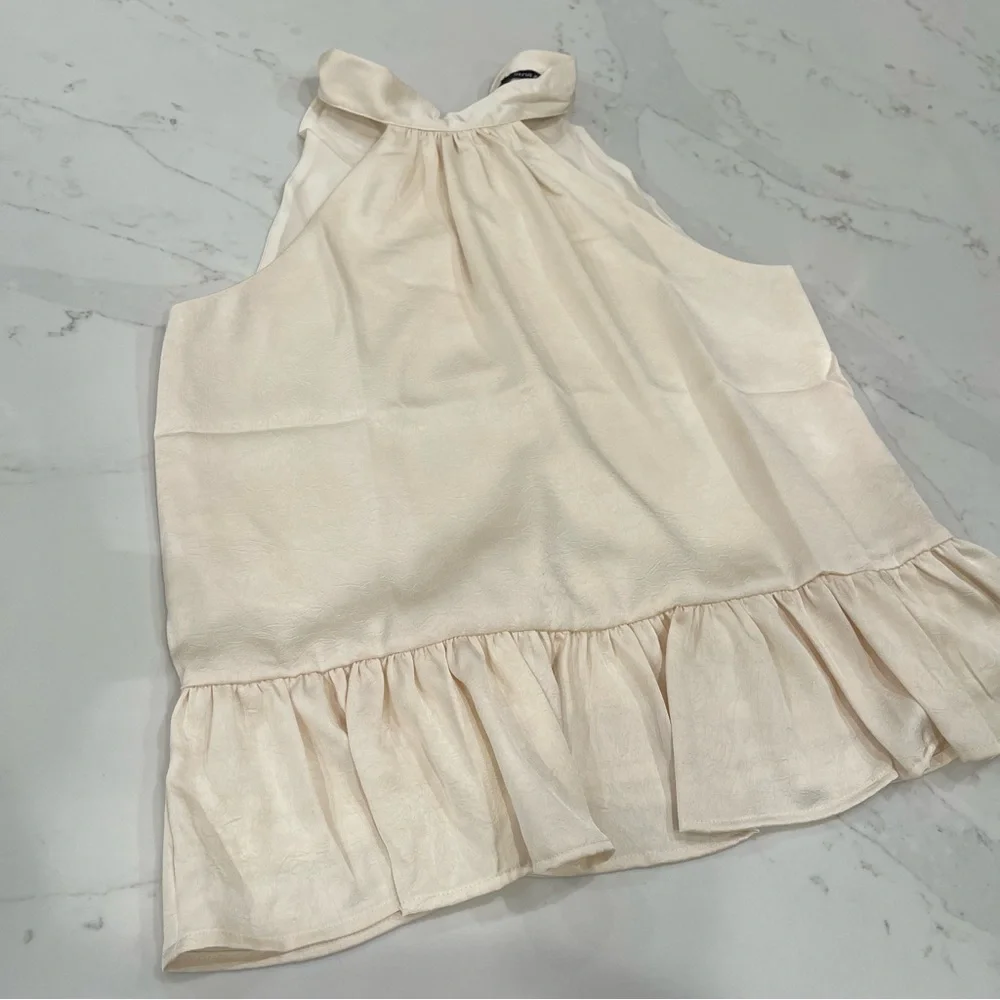 NWT Strut & Bolt for Vici cream halter top with tie - Picture 1 of 16